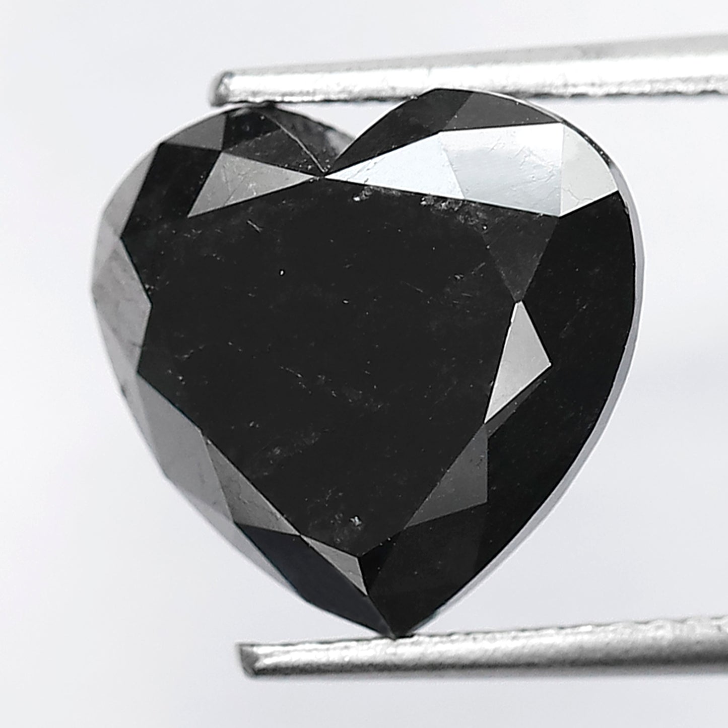 7.34 CT 11 MM | Heart Shape Black Color Diamond | Brilliant Cut Diamond | Gift For Her | Engagement Ring