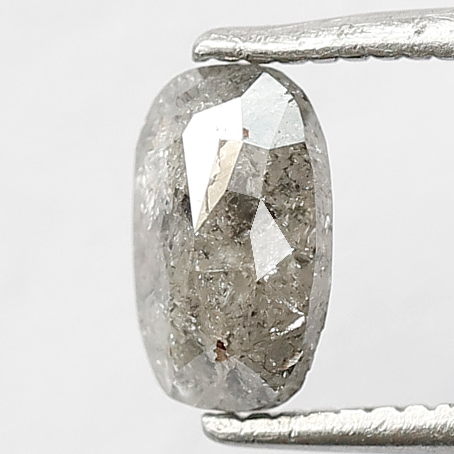 0.82 CT Oval Shape natural loose Salt and Pepper Diamond, 7mm oval shape natural diamond ,Grey Black color Diamond for making unique ornaments