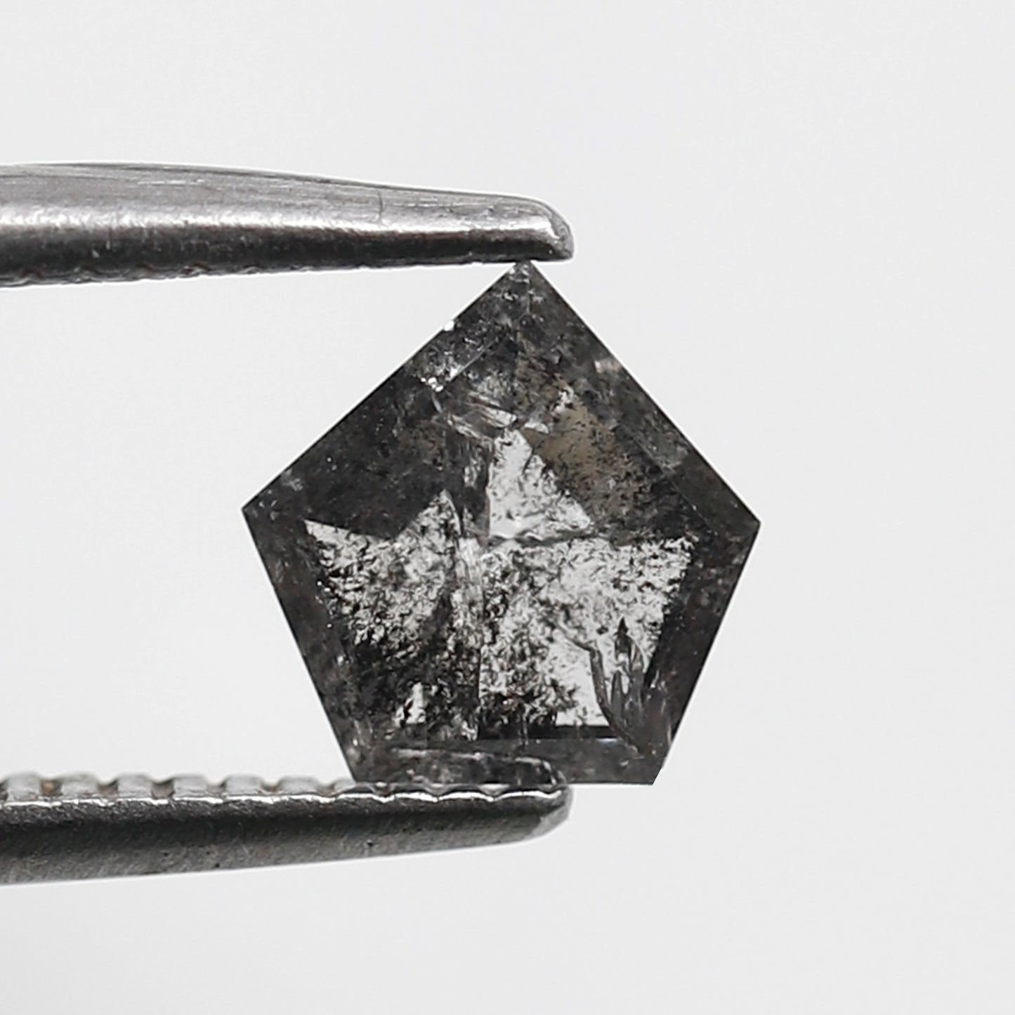 Natural Geometric cut 0.75 CT Loose Earth Mined Diamond, 6.10 x 6.00 mm Gray Black Salt and Pepper Diamond