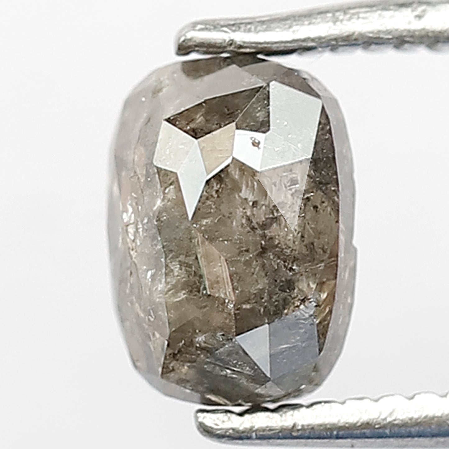 0.93 CT OVAL Shape Natural Loose Diamond,Grey Black Color Diamond,6 mm Oval shape Salt and Pepper Diamond for making custom engagement ring