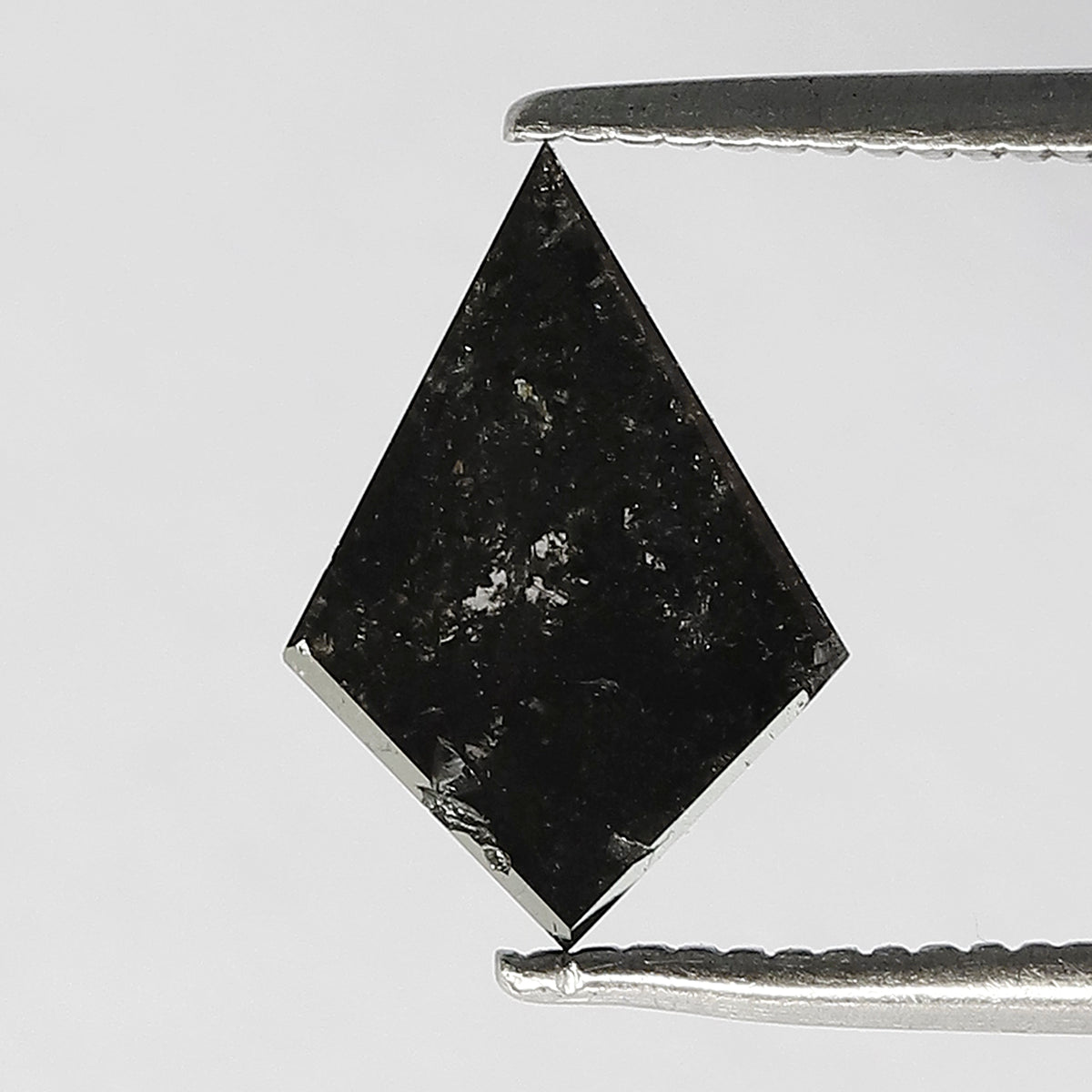 1.21 CT Kite Shape Salt and Pepper Diamond, Natural Gray Black Loose Conflict Free Diamond