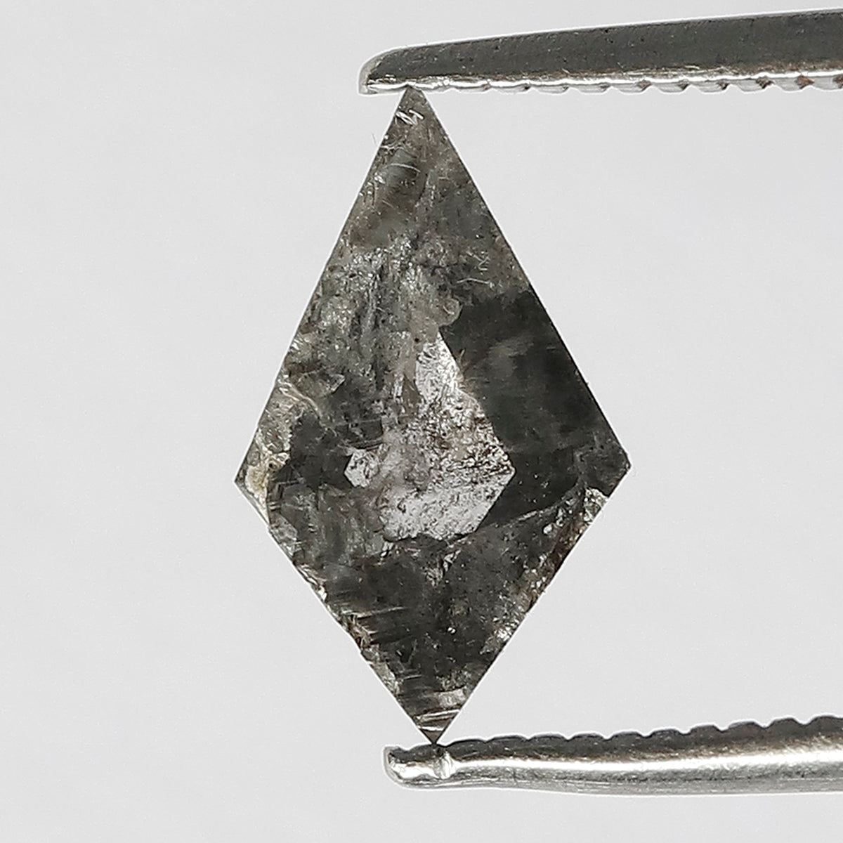 Natural Gray Black Translucent Kite Shape Diamond 0.80 CT, 10.50 mm Earth Mined Salt and Pepper Loose Diamond for Ring