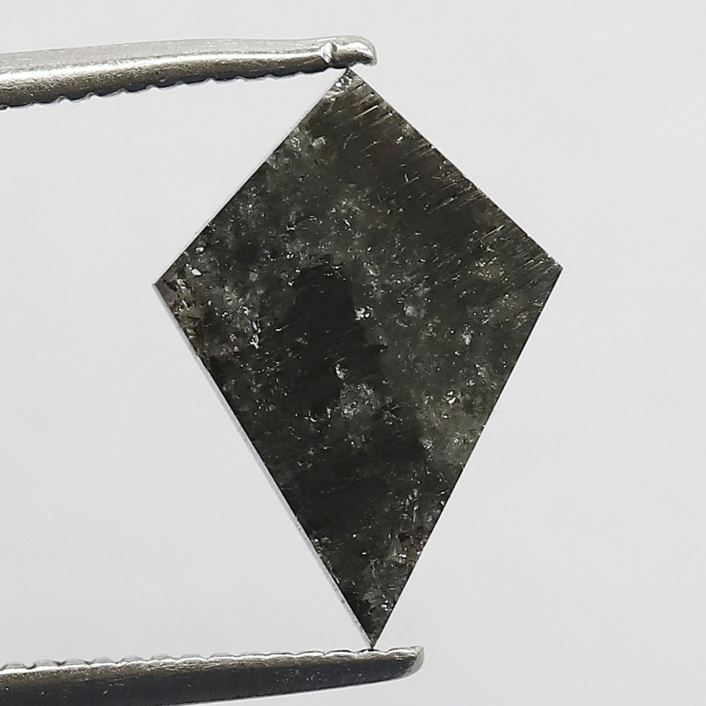 2.25 CT Kite Shape Natural Loose Earth Mined Diamond, 12.50 mm Gray Black Salt and Pepper Diamond For Wedding Ring