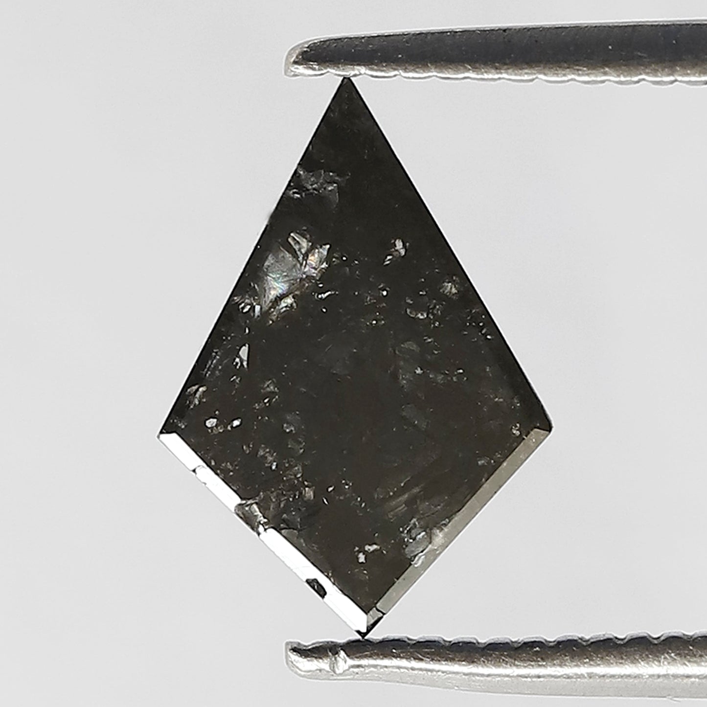 0.80 CT Gray Black Kite Shape Earth Mined Diamond, Natural Salt and Pepper Loose Diamond for Bridal Ring