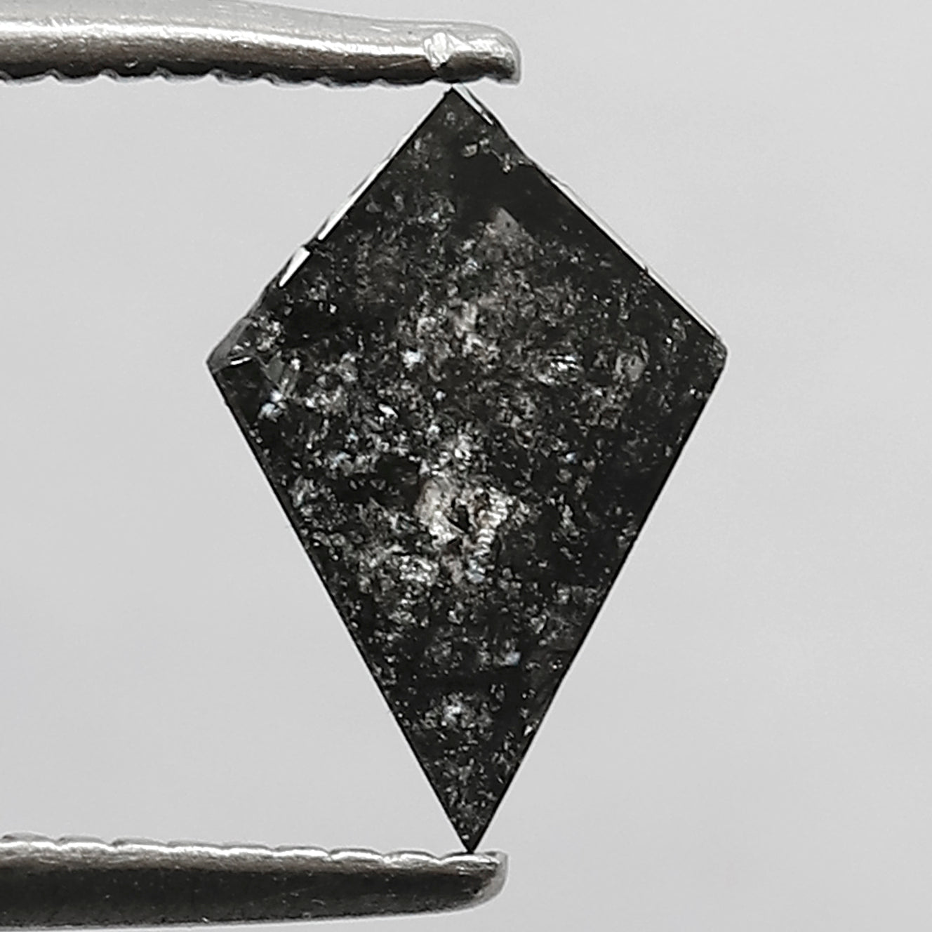 0.77 CT Ethical Kite Shape Loose Diamond, 8.90 x 6.00 mm Gray Black Salt and Pepper Diamond