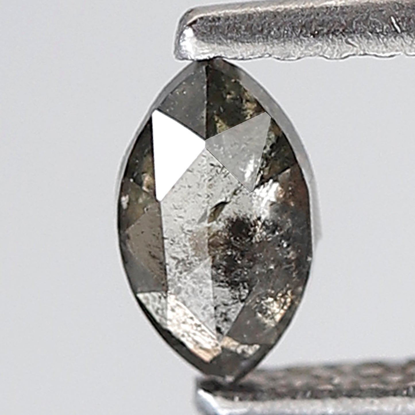 0.30 CT 5 MM Marquise Shape Salt and Pepper Diamond Grey Black Color Natural Loose Diamond