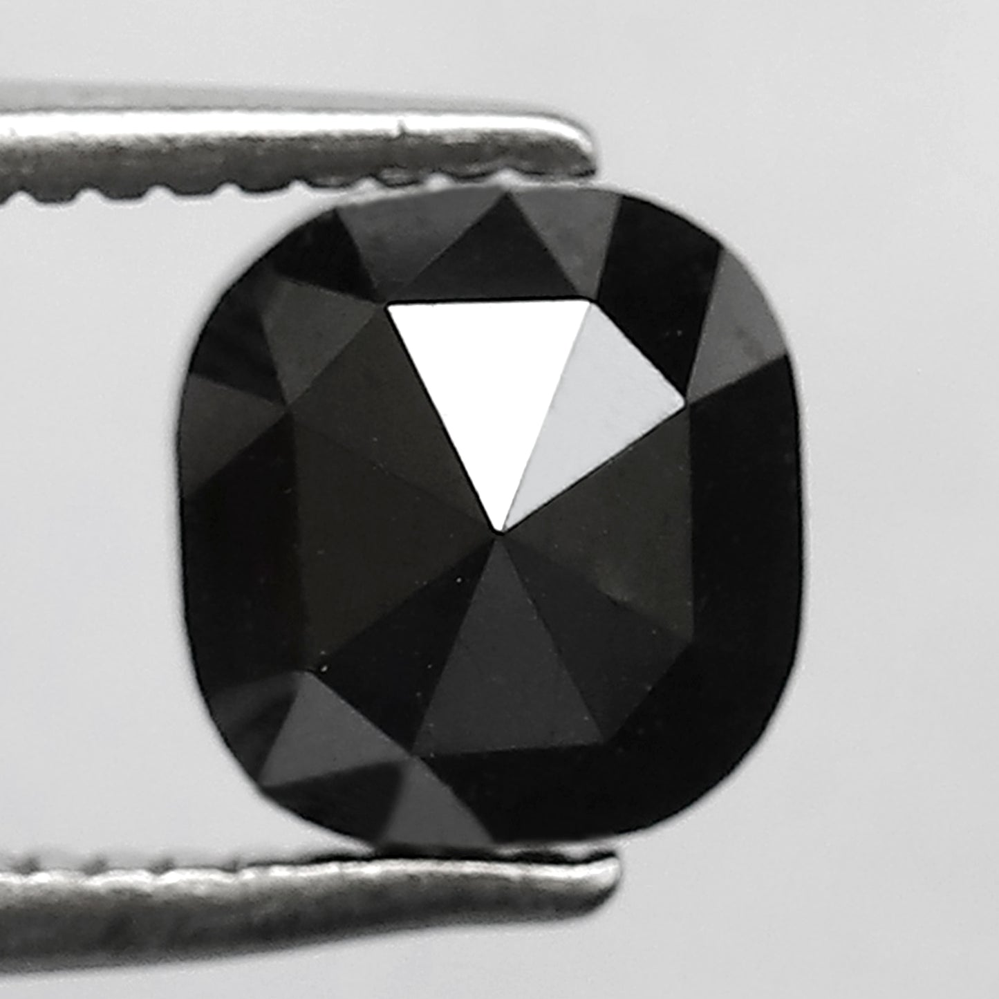 1.55 CT Loose Black Cushion cut Diamond, Natural Treated Ethical Stone for Engagement Ring Making