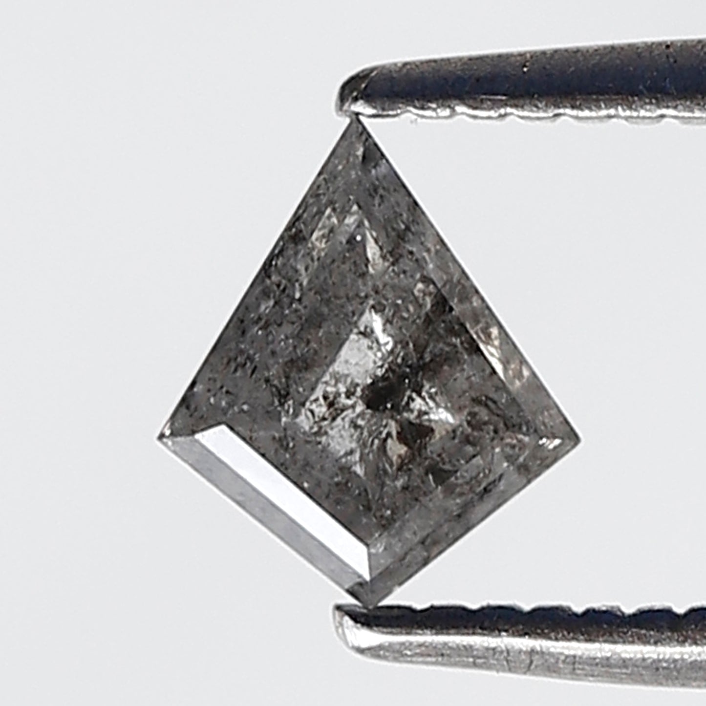 0.52 Ct Kite Shape Salt and Pepper Diamond 6 mm Natural Loose Grey Black Color Diamond
