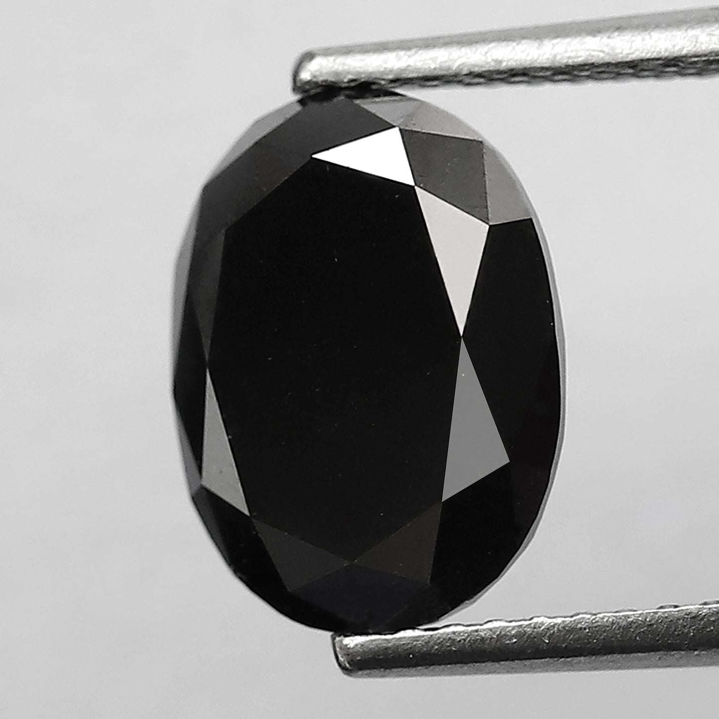 2.94 CT Oval Shape Heated Black Color Diamond, Loose Opaque Diamond, AAA Good Quality Diamond