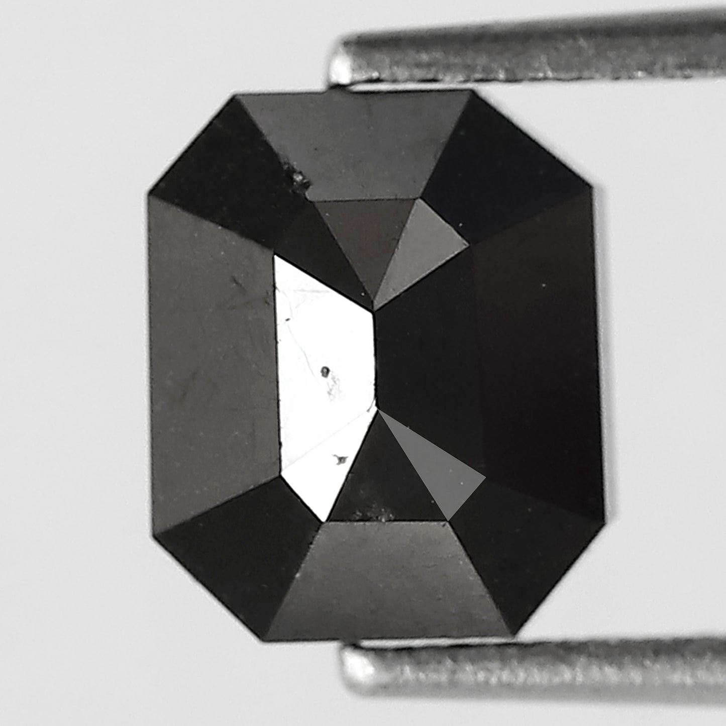 Natural Treated 2.54 CT Black Diamond Emerald Cut, 8.00 mm Loose Ethical Stone for Custom Anniversary Ring