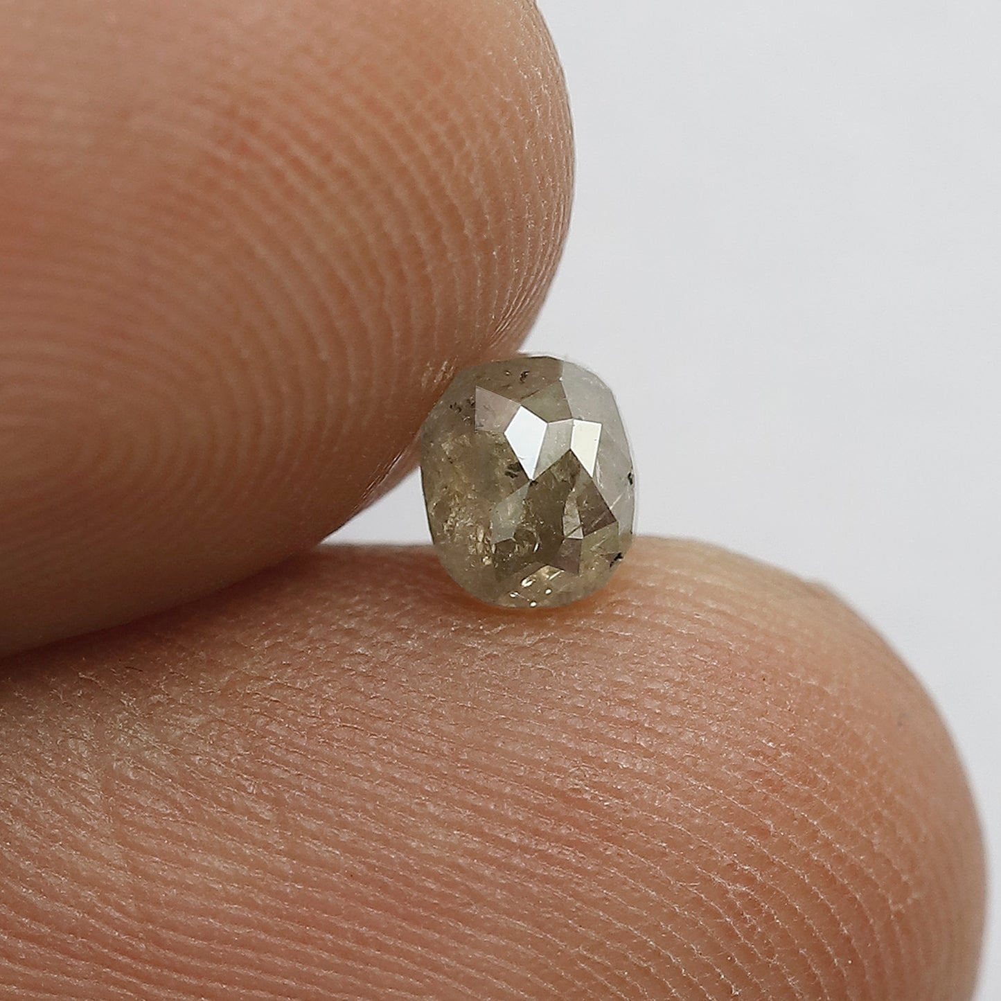 oval shape 0.52 ct loose diamond, 4.8 mm natural light brown rustic diamond