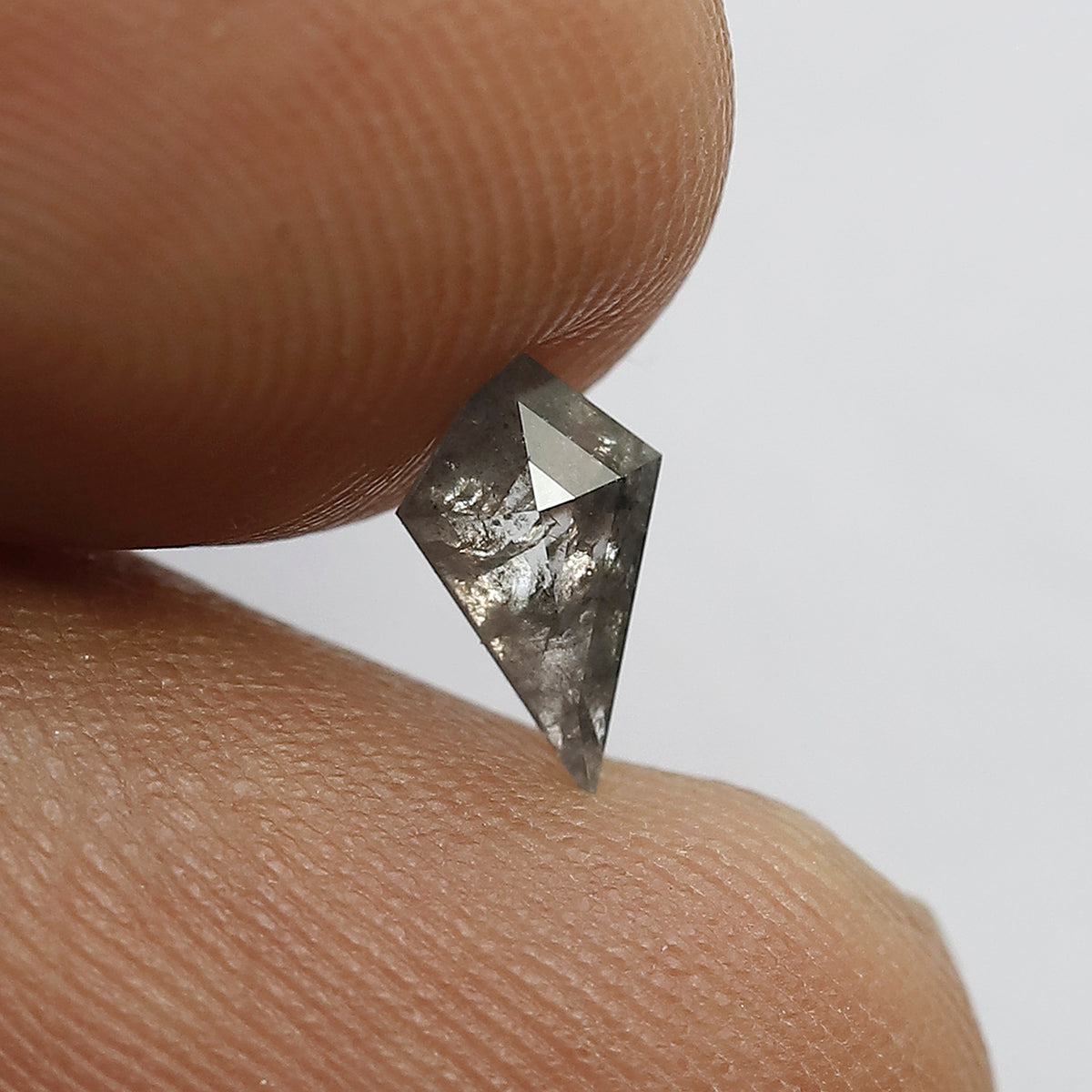 Natural Kite Shape Salt and Pepper Diamond 0.40 CT Gray Black Loose Earth Mined Diamond For Pendant