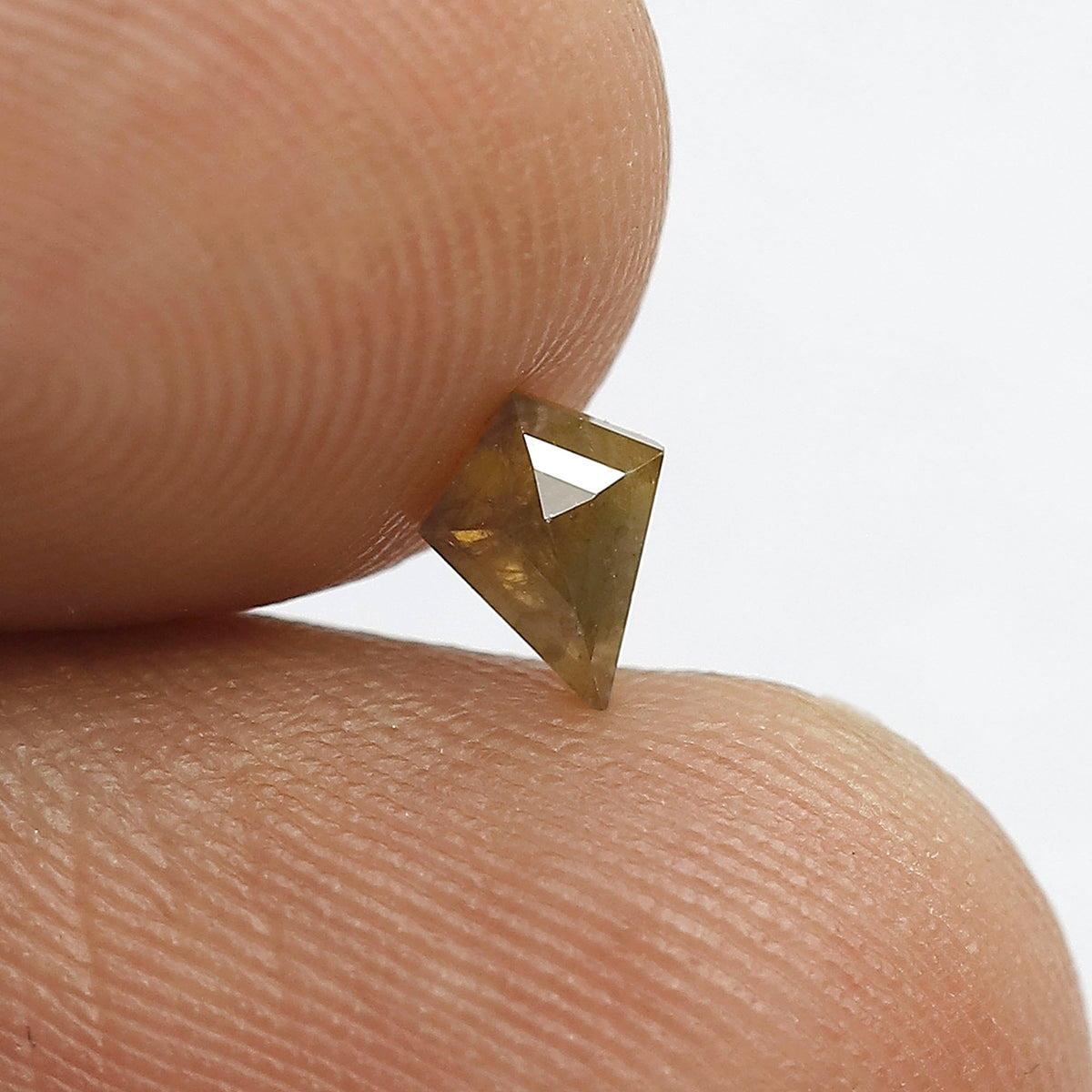 Natural Kite Shape 0.26 CT, 5.5 MM Loose Conflict Free Yellow Rustic Diamond For Engagement Ring