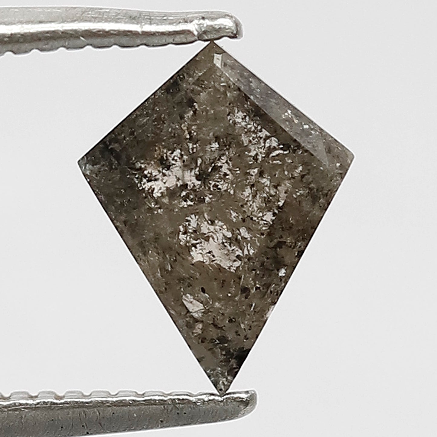 0.86 CT Kite Shape Salt and Pepper Diamond, Natural 8.40 mm Ethical Loose Diamond for Anniversary Ring Gift