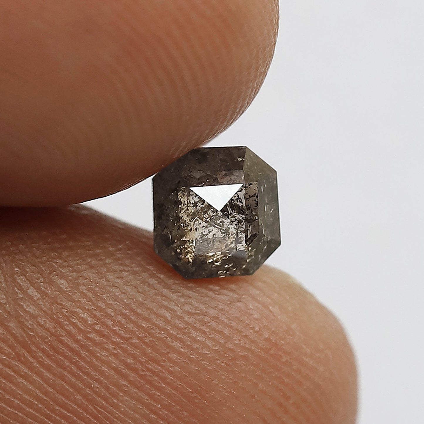 Natural 0.71 Ct Brownish Square Emerald Diamond | 5.3 mm Rustic Loose Stone