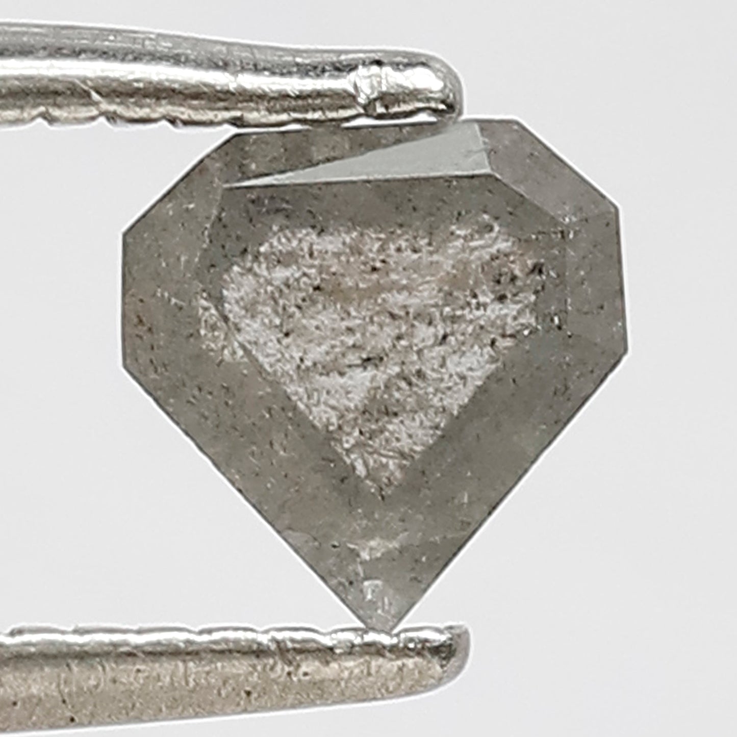 Geometric Shape 0.41 CT Salt and Pepper Diamond, Natural Gray Black Translucent Conflict Free Loose Diamond for Jewelry