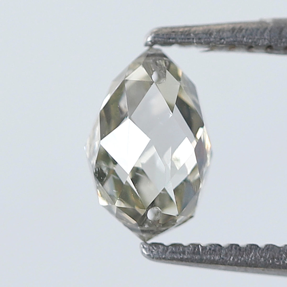 0.79 Ct Briolette Diamond, Natural Champagne Loose Diamond, 6.50 mm Drilled Stone for Custom Pendant