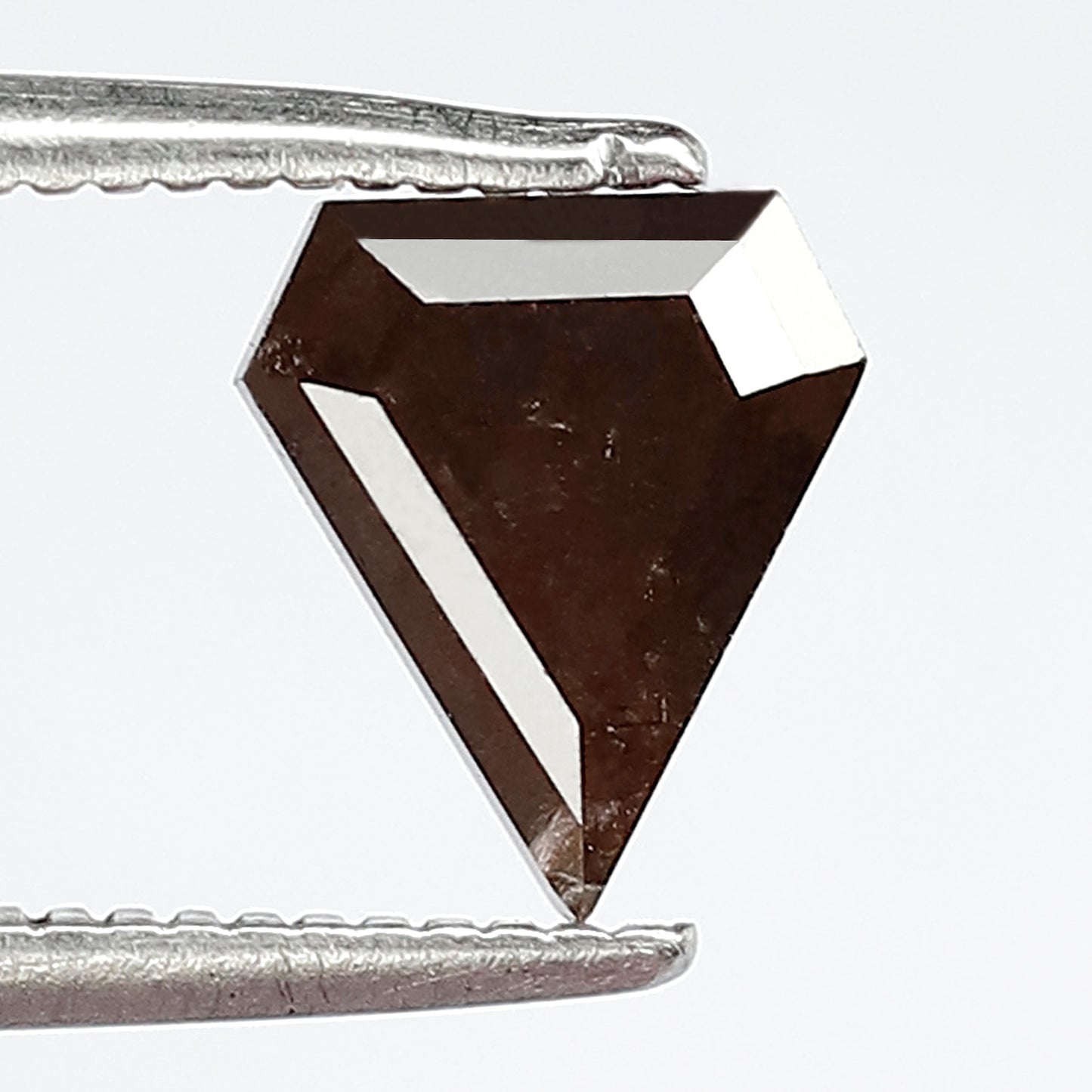 1.05 CT Pentagon Shape Loose Rustic Diamond, 7.3 x 6.3 mm Natural Brownish Gray Loose Diamond For Custom Pendant
