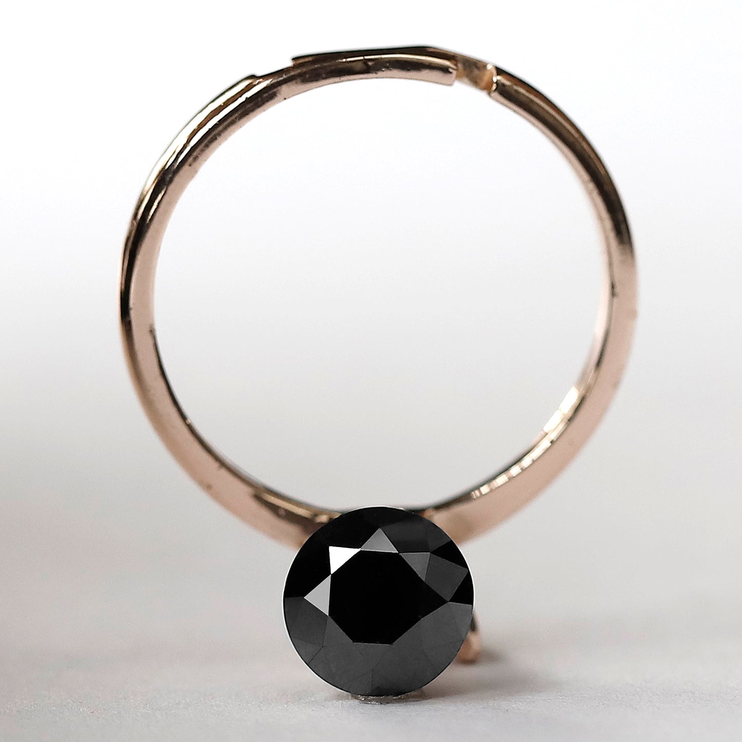 1.88 CT Round Brilliant cut Diamond 7 MM Heated Black Loose Diamond