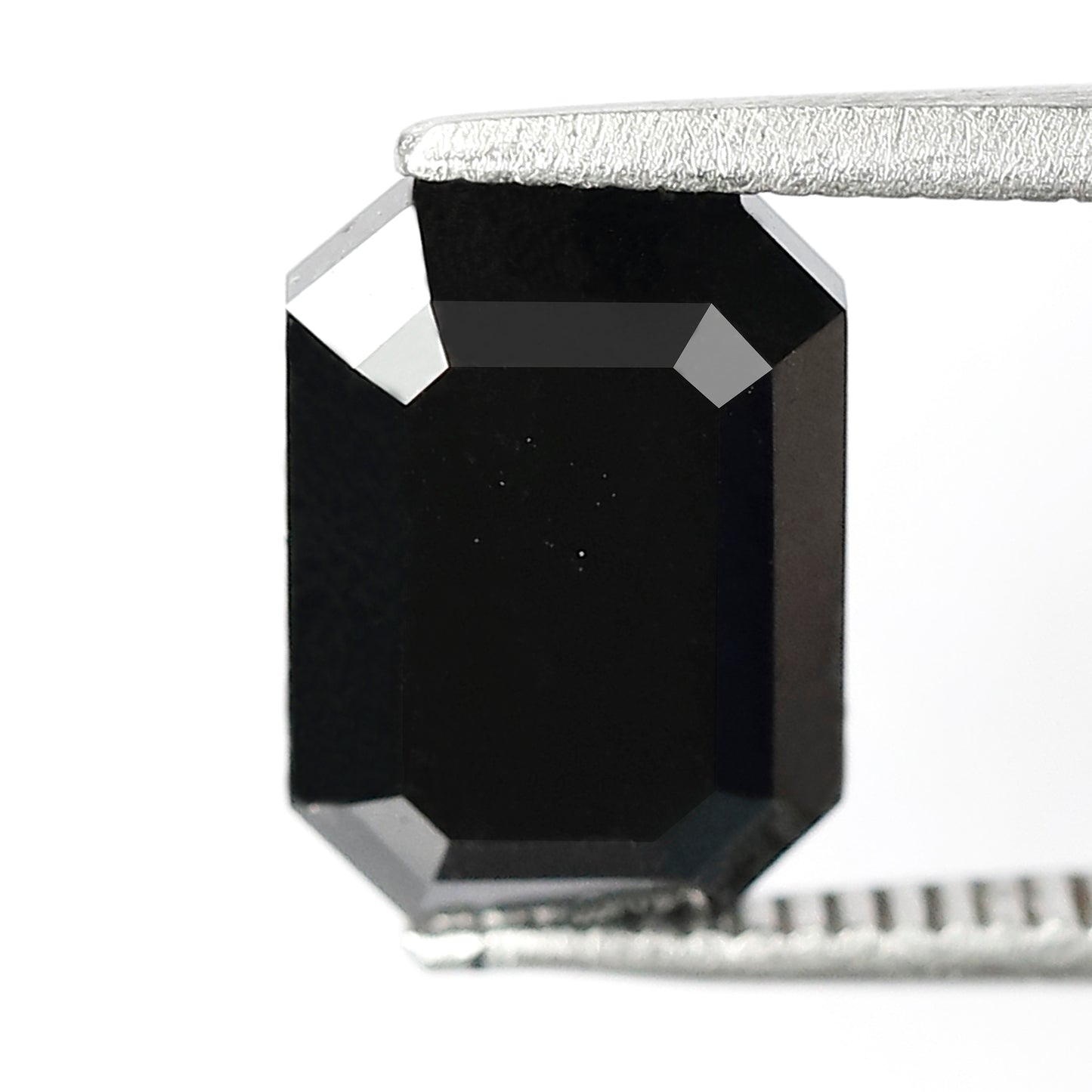 3.54 CT 10 MM Emerald Shape | Black Emerald Cut Diamond | Wedding Ring | Engagement Ring