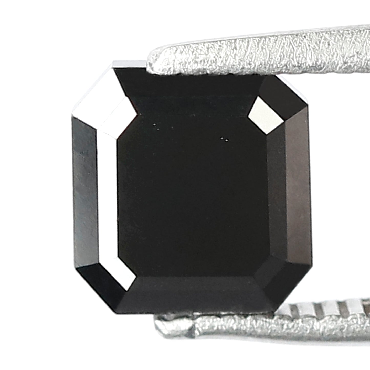 1.60 CT 6.50 MM Square Radiant Shape Diamond AAA Quality Loose Black Color Diamond For Jewelry