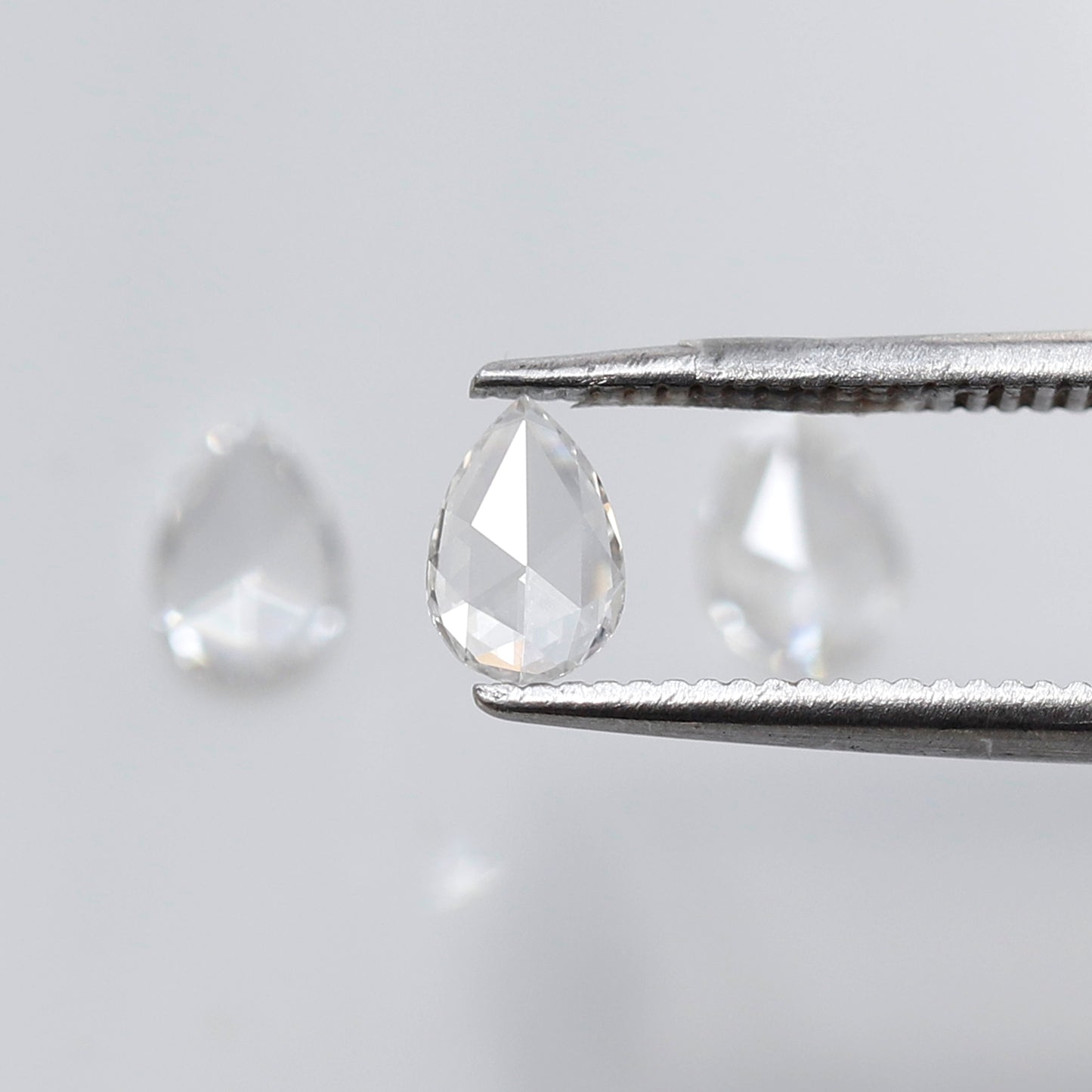 0.47 Ct Total 3Pcs Pear Shape Diamonds, Rose Cut FG VVS-VS Natural Melee Loose Diamonds