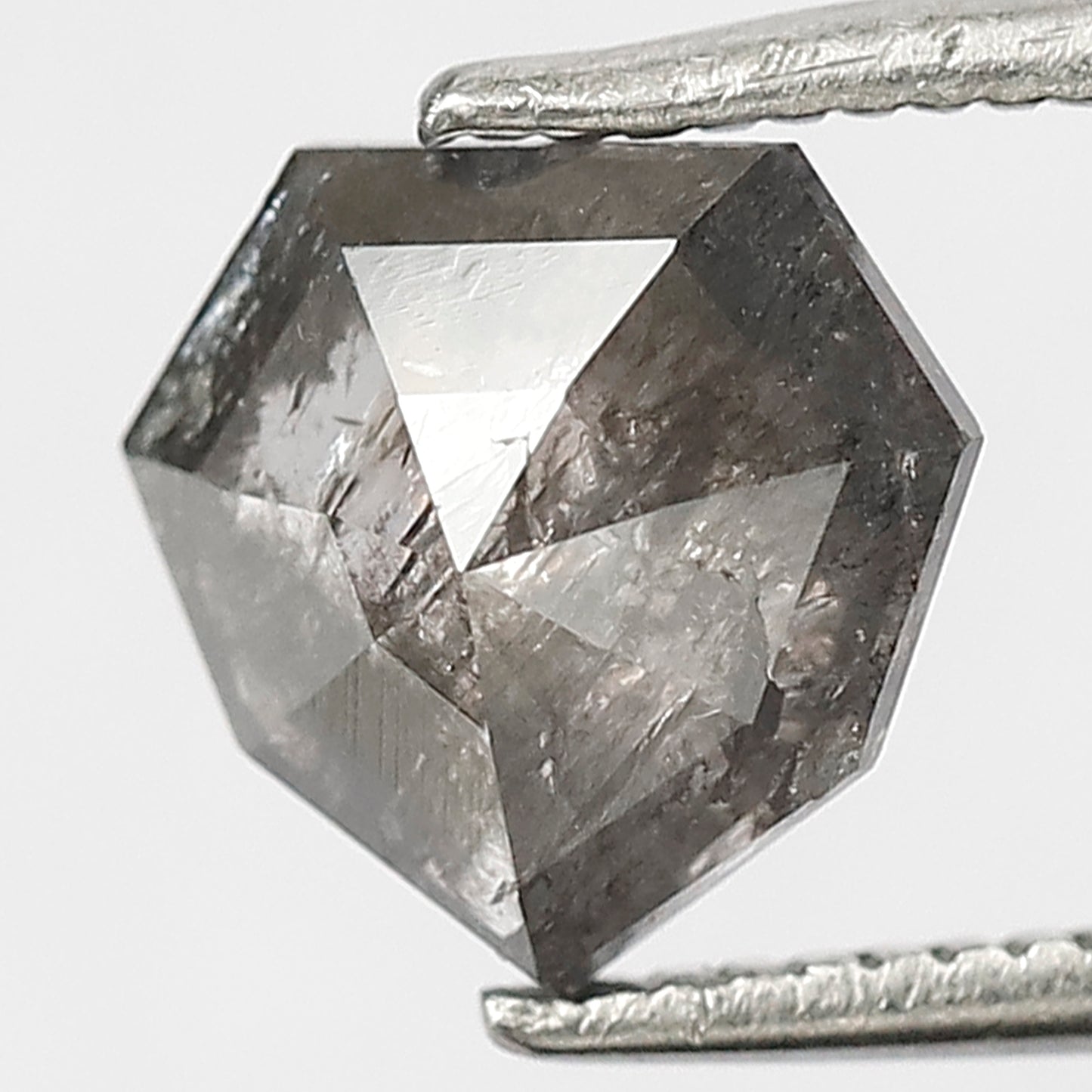 Natural Loose Modified cut Salt and Pepper Diamond, 1.32 CT Grayish Black Earth Mined Diamond For Unique Jewelry