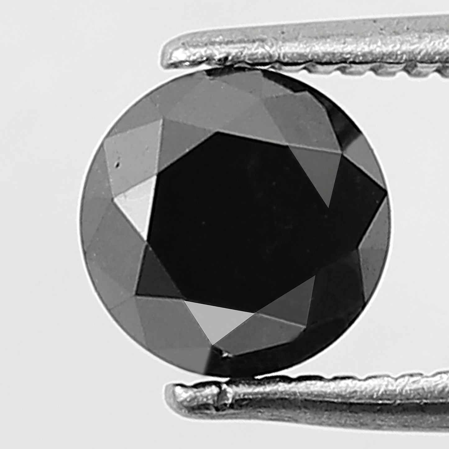 Round Brilliant Cut 1.13 CT Black Diamond, Natural Treated Loose Diamond for Women Ring Setting