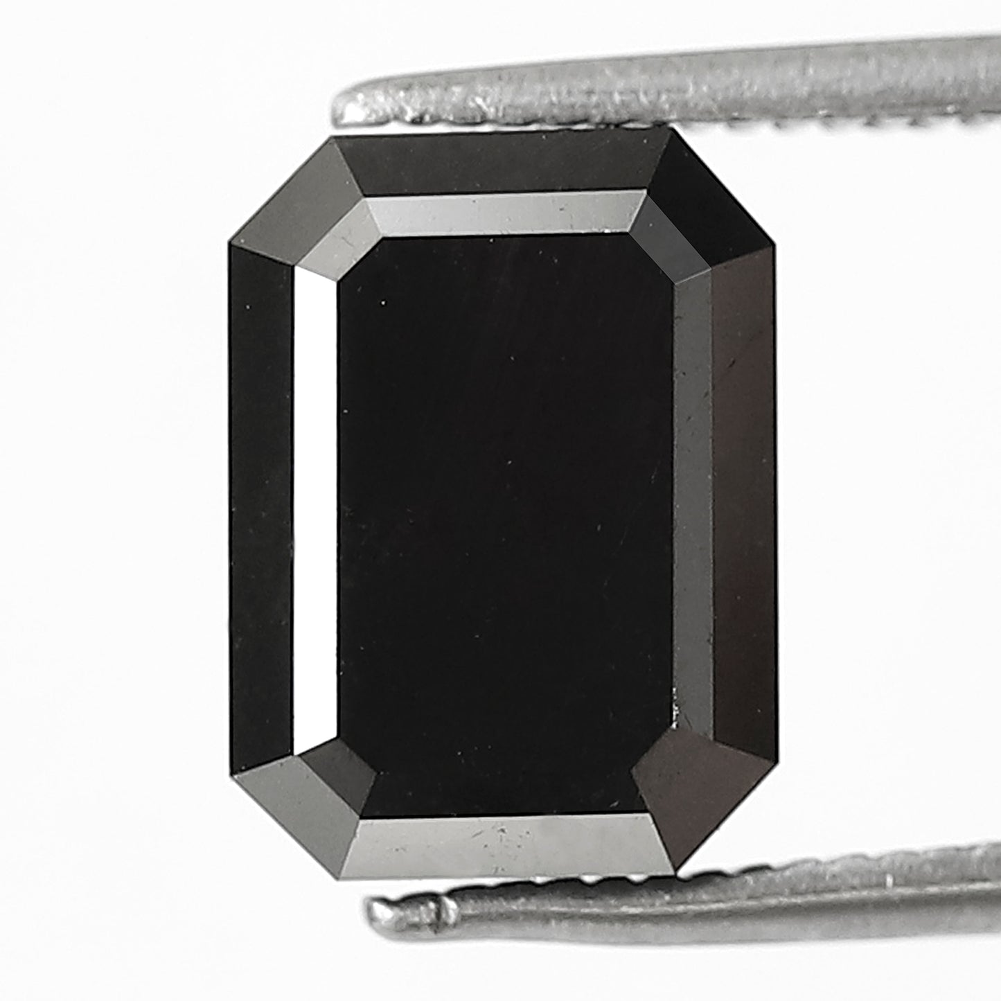 Natural Treated 4.25 CT Black Diamond Emerald Cut, Loose Ethical Diamond for Wedding & Engagement Ring