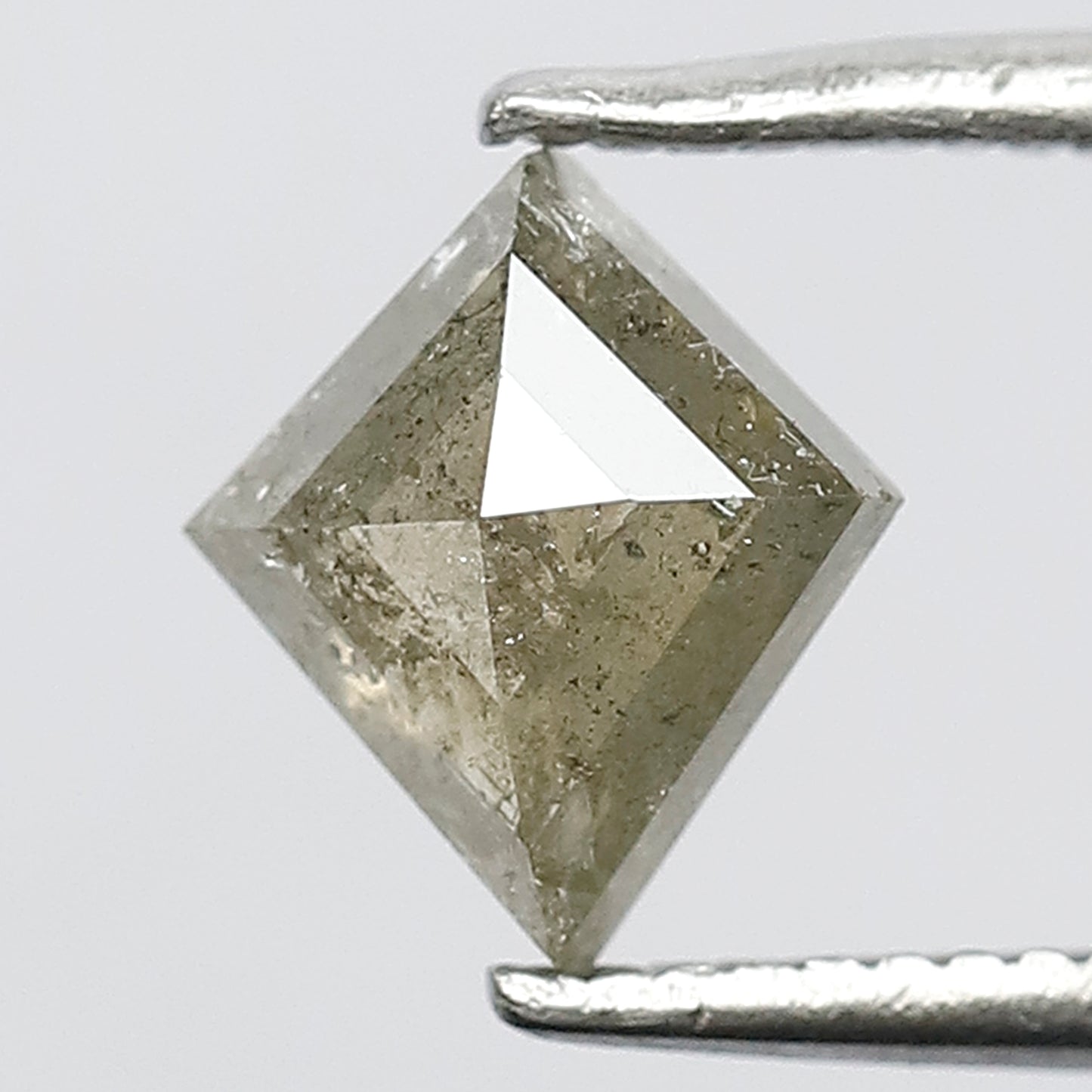 0.92 CT Natural Green Sparkling Kite Shape Step Cut Loose Natural Salt and Pepper Rustic Diamond ideal for making Stylish Design Pendant