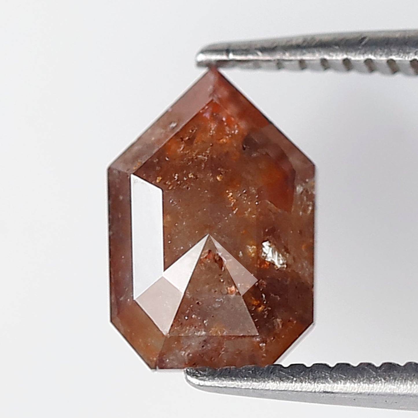 1.38 CT 8 MM Shield Shape Salt and pepper Diamond Natural Loose Red Color Diamond Rustic Diamond