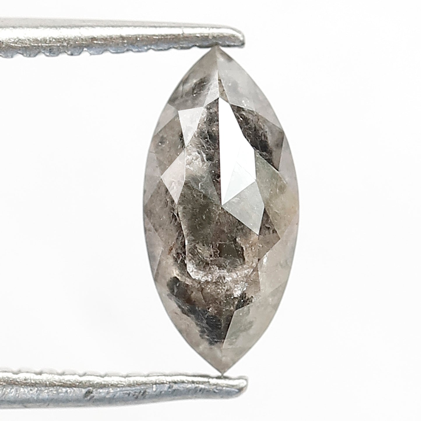 Natural 1.08 CT Translucent Marquise cut Loose Diamond, 9.60 x 4.50 mm Salt and Pepper Ethical Diamond