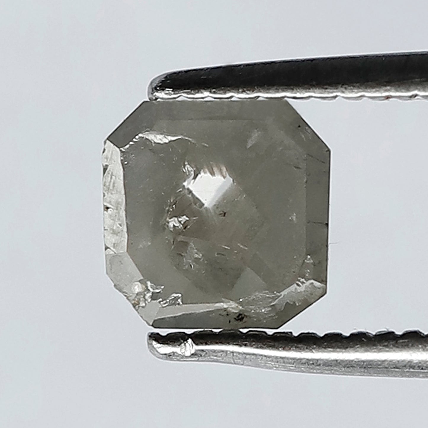 0.86 Ct Salt and Pepper Emerald Grey Black Color Natural 5 MM Diamond Top Quality Diamond For Anniversary Gift