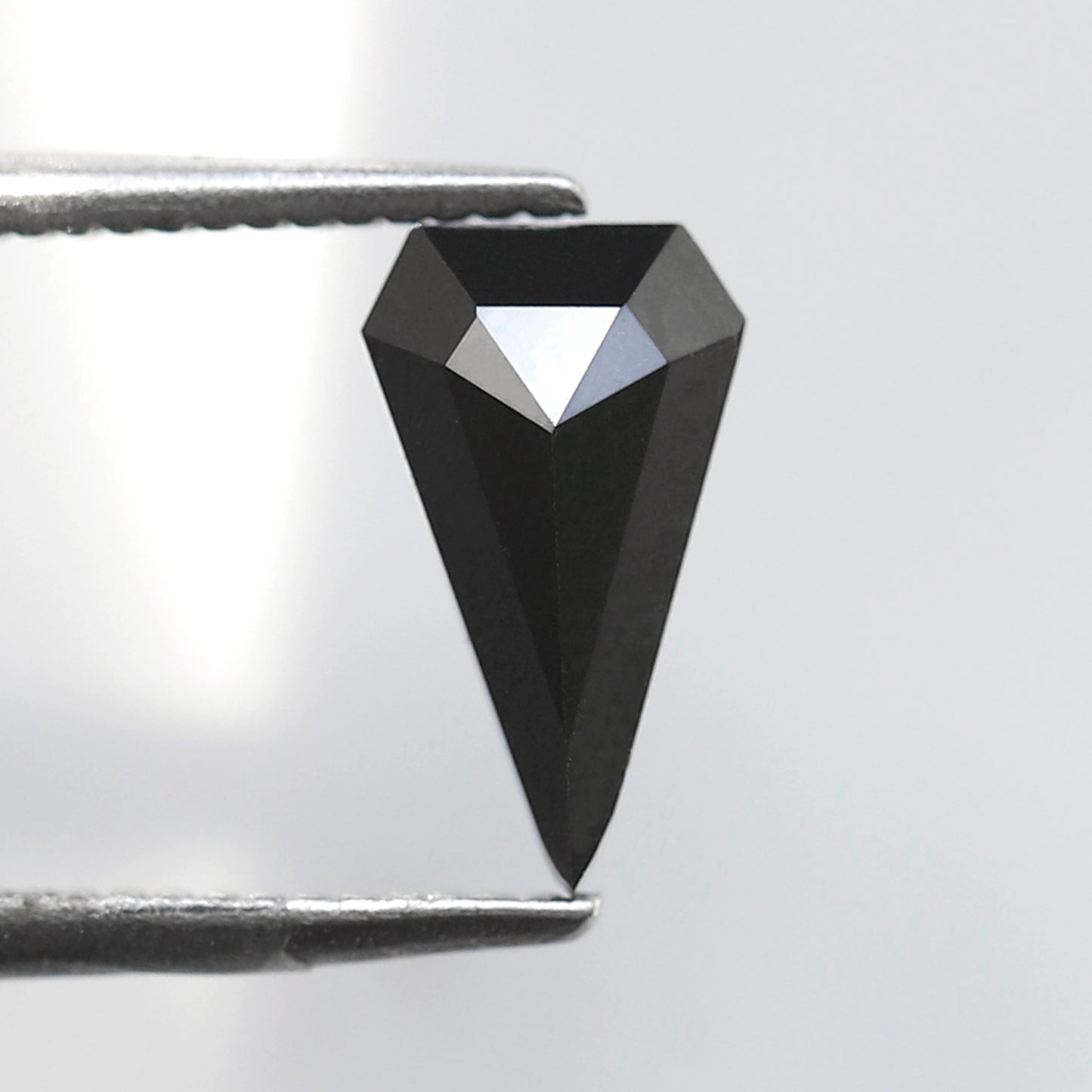 0.82 CT Shield cut Loose Diamond 9 MM Heated Black color Diamond For Make Pendant