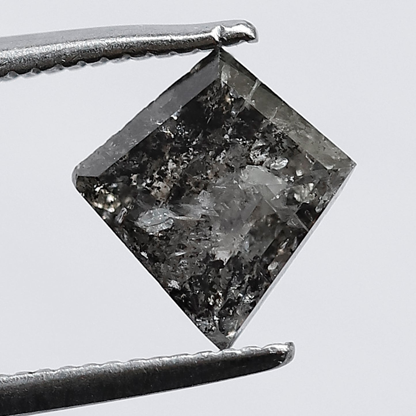 Natural Loose diamond Salt and pepper diamond 1.51 ct 8 mm grey black color kite cut galaxy diamond ring jewelry