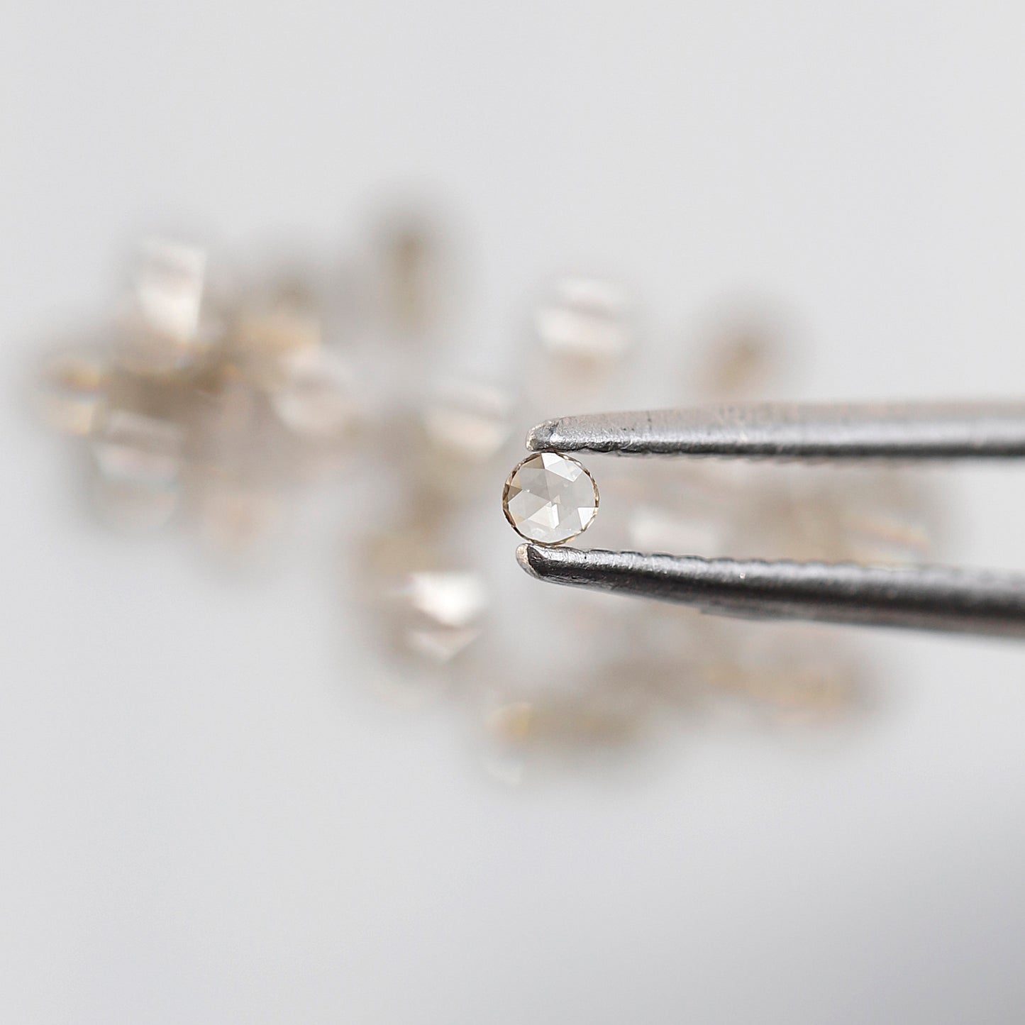 Oval, Pear and Round Mix Rose Cut Diamond Lot 0.76 Ct, Light Champagne Natural Loose Diamonds for Jewelry Making