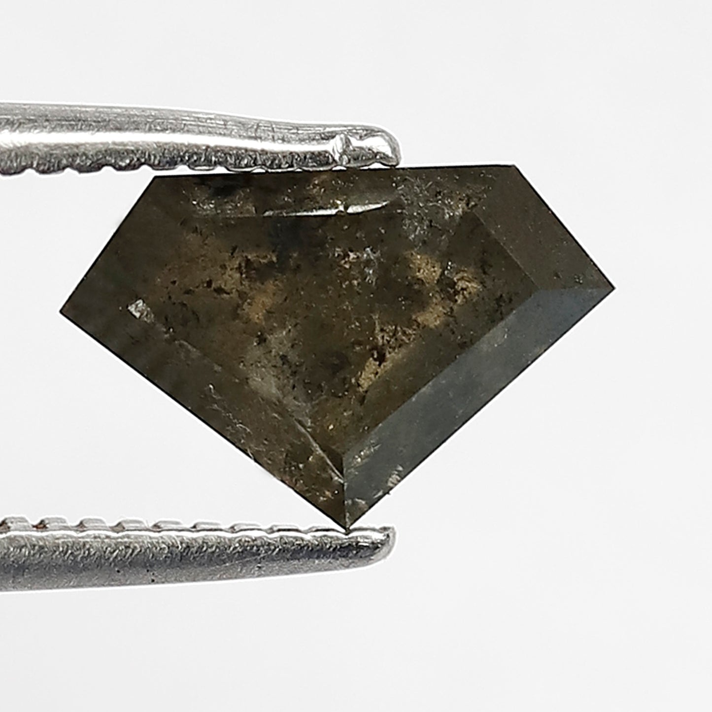 Natural Loose 1.44 Ct, 6 MM Pentagon Shape Grey Black Salt and Pepper Diamond For Make Unique Ring