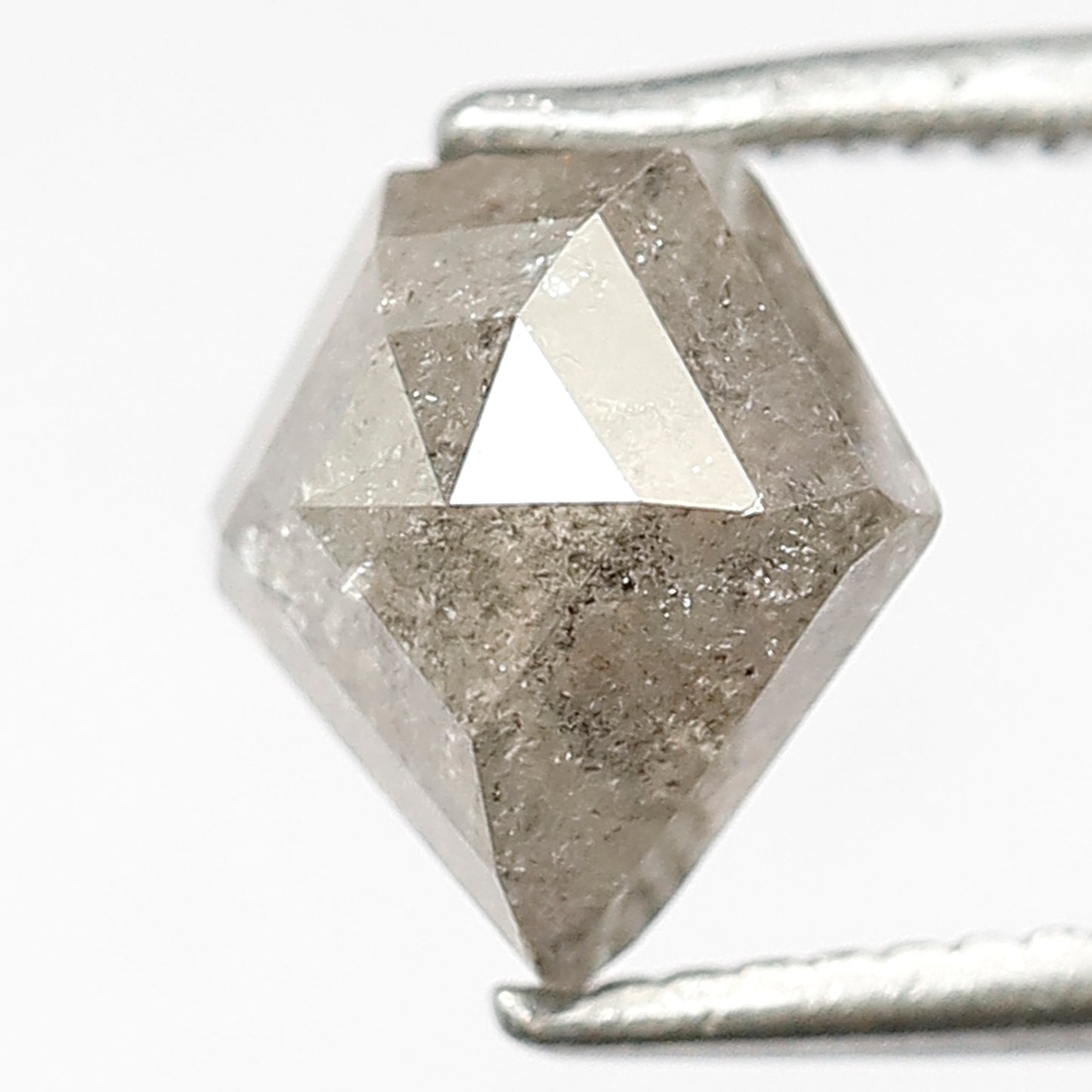 1.49 CT Pentagon Salt and Pepper Diamond | Natural Grey Black Loose Diamond | Geometric Rustic Engagement Ring Stone | 7.2 x 6.8 MM