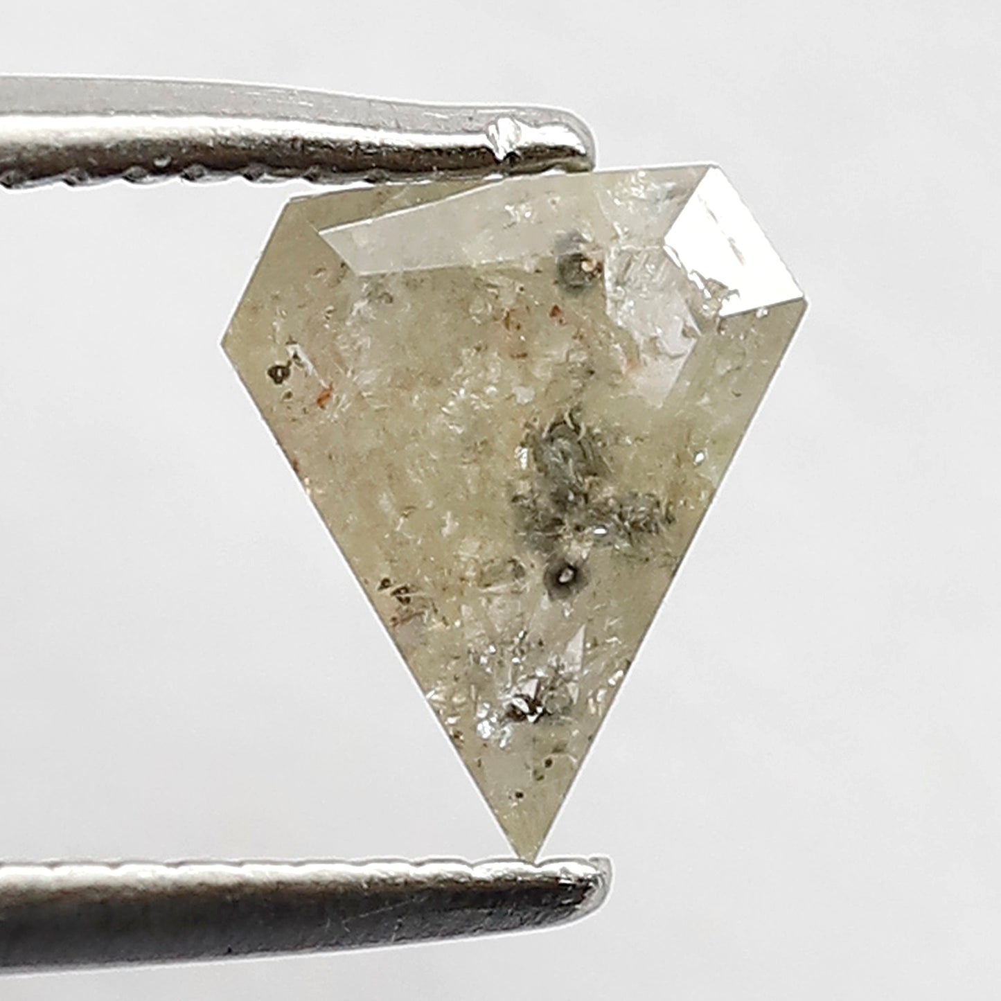 0.77 CT, 7 mm ! Rustic Shield cut Loose Diamond ! Natural ICY White Diamond For Unique Ring