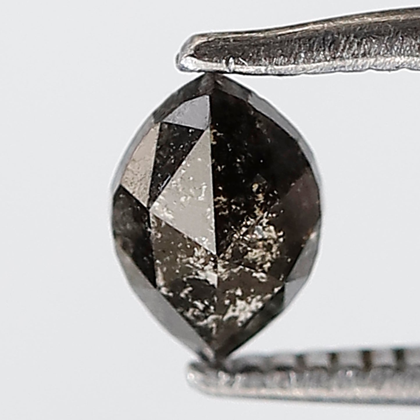 0.52 CT Marquise Shape Salt and pepper Diamond 6 MM Grey Black Color Natural Loose Diamond