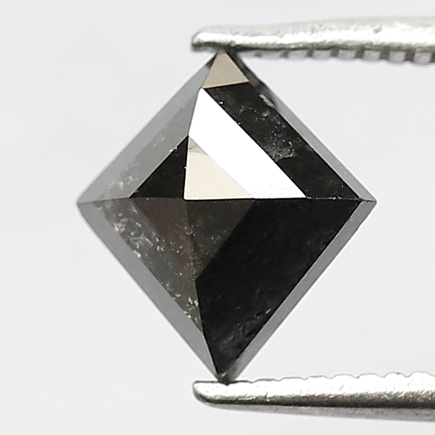 1.33 CT kite shape natural diamond- 8.30 x 8.00 mm gray black salt and pepper diamond for pendant and ring