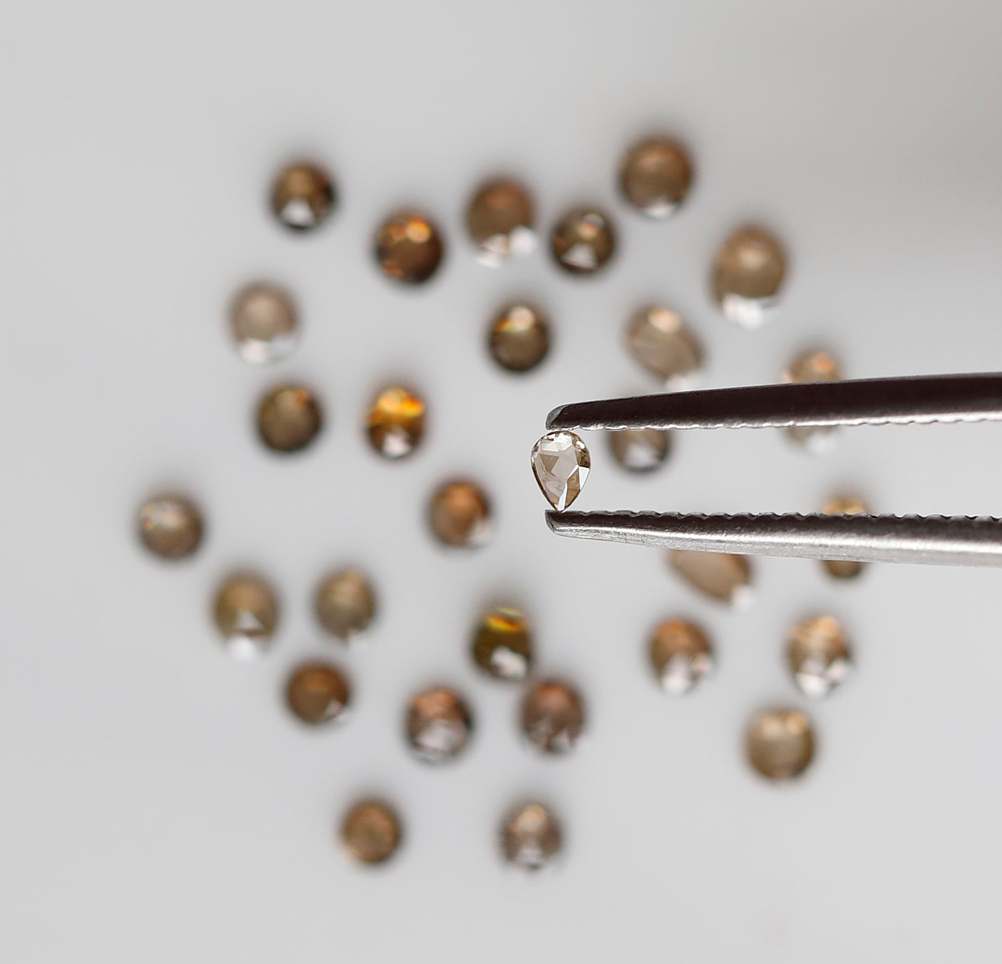 0.87 Ct Mix Shape Rose Cut Diamond Lot, 29 Pcs Champagne VS-SI Natural Melee Diamonds for Jewelry