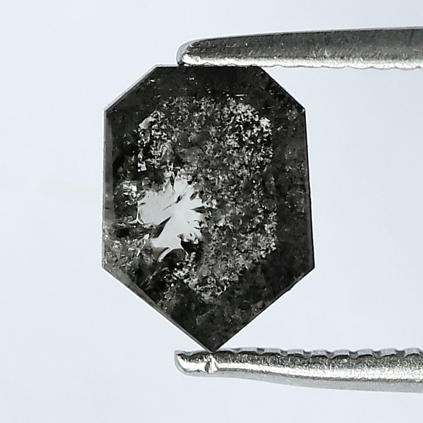 0.93 CT Geometric shape Natural grey color salt and pepper diamond for valentine gift