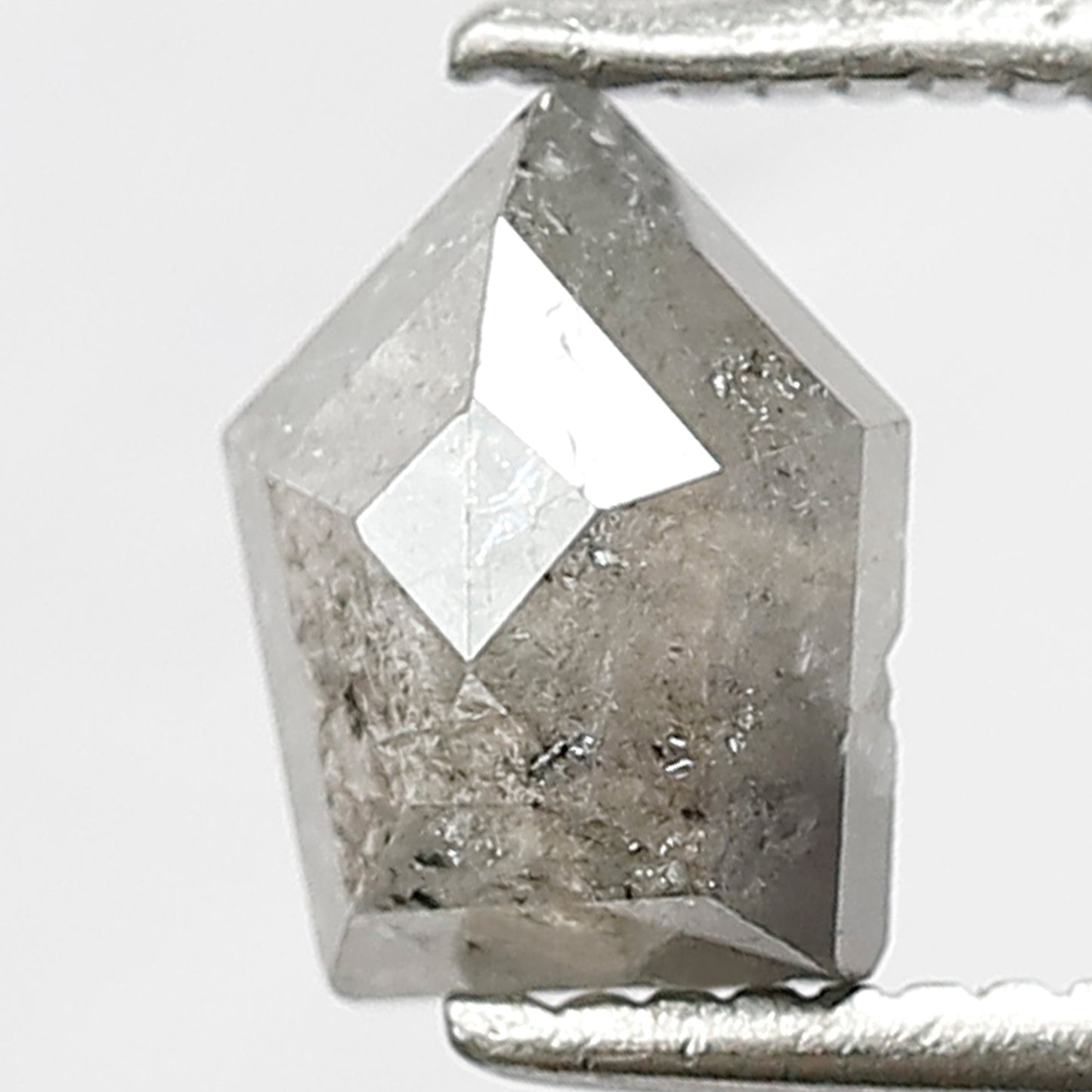 1.08 CT Geometric shape grey black color natural loose 7 mm salt and pepper diamond