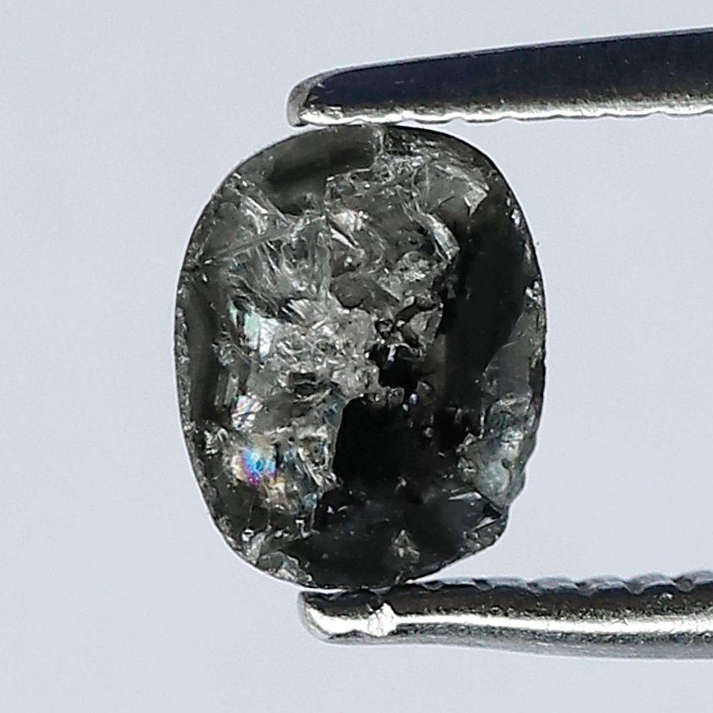0.53 CT 6 mm Oval shape fancy Black natural loose diamond for engagement ring