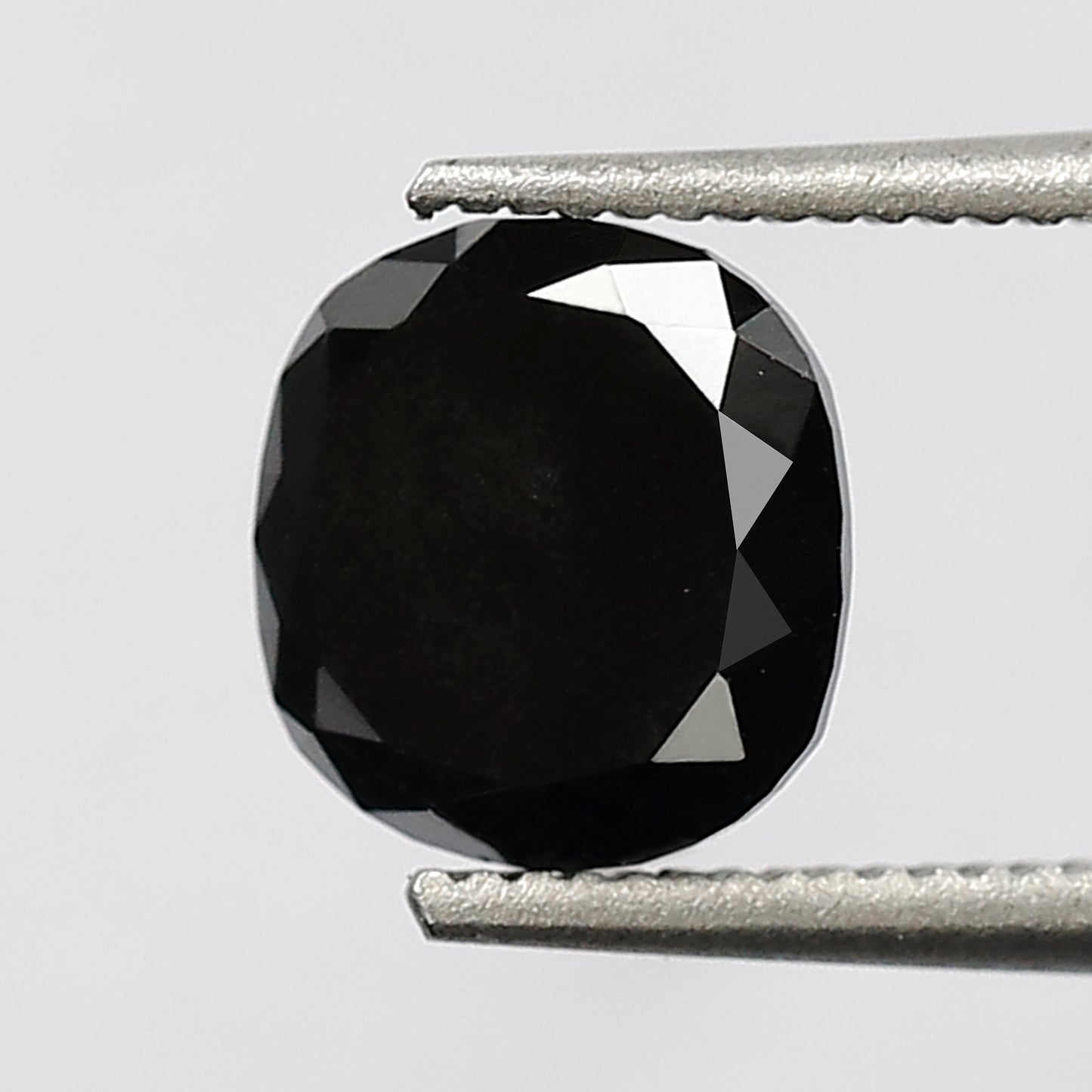 1.19 CT Cushion Shape Heated Black Color Diamond 6 MM Loose Cushion Cut Diamond For Engagement Ring