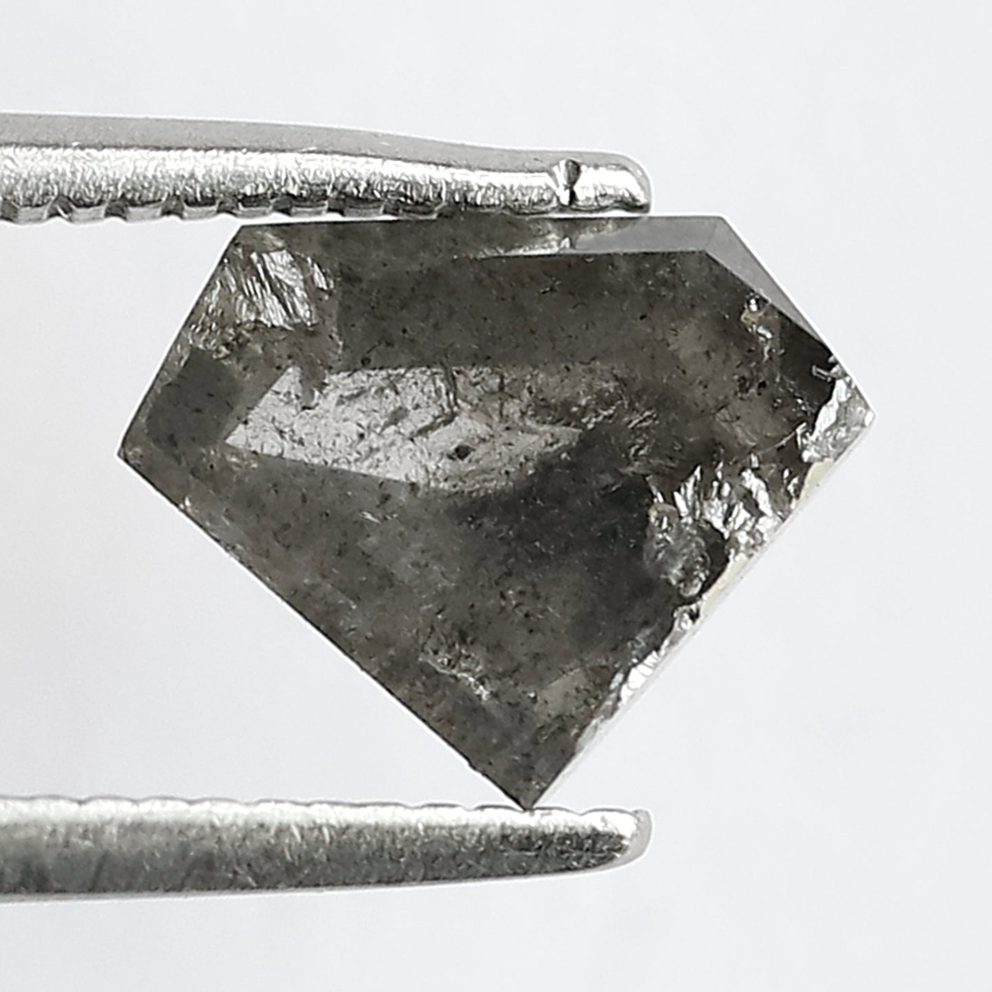 7 mm 1.62 CT Diamond Shape Salt and Pepper Loose Diamond Grey Black Color For Pendant