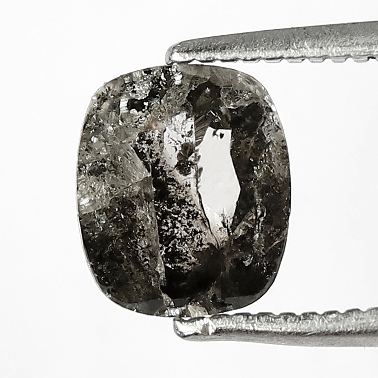 7 MM 1.12 CT Oval Shape Grey Black color Salt and Pepper Diamond Loose Natural Diamond For Engagement Ring