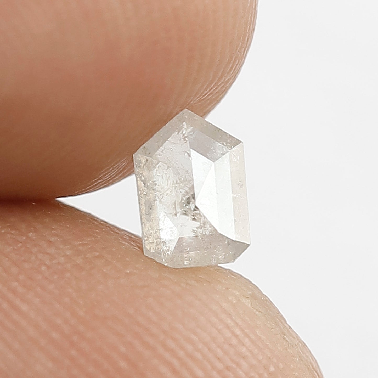 0.34 CT Geometric cut Salt and Pepper Earth Mined Diamond, 5.30 mm Loose Natural Conflict Free Diamond