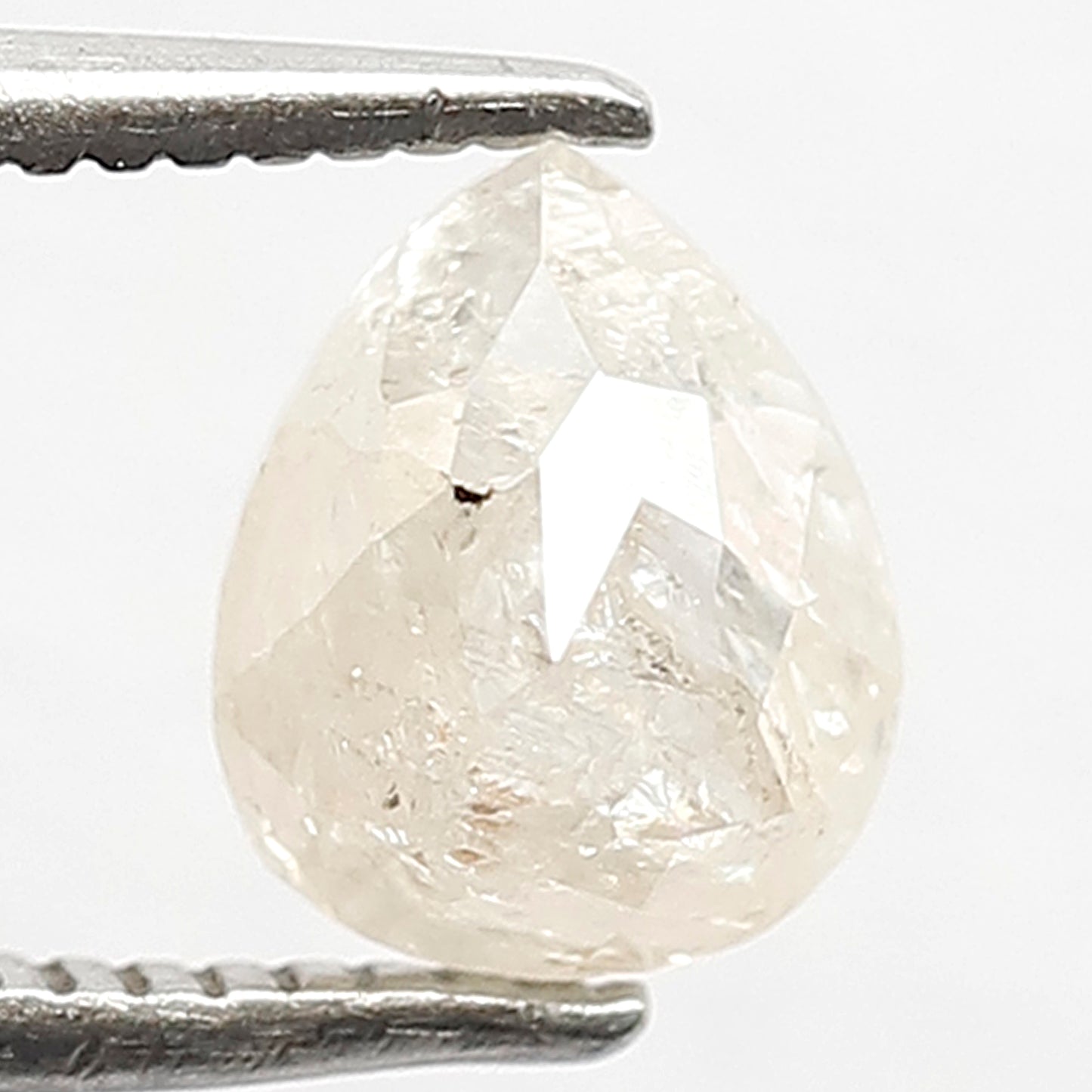 1.09 CT Pear Shape Salt and Pepper Diamond, Natural Misty Yellow Loose Diamond, Ethical Diamond for Anniversary Jewelry